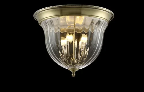 Светильник потолочный JUGO PL4 BRONZE/TRANSPARENTE Crystal Lux прозрачный 4 лампы, основание бронзовое в стиле винтаж кантри классический  фото 4